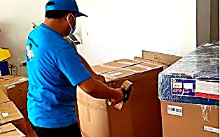 Embalaje de cajas para mudanza de oficina